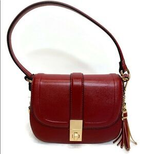 CARPISA RED Faux Leather Mini Shoulder Handbag NWOT